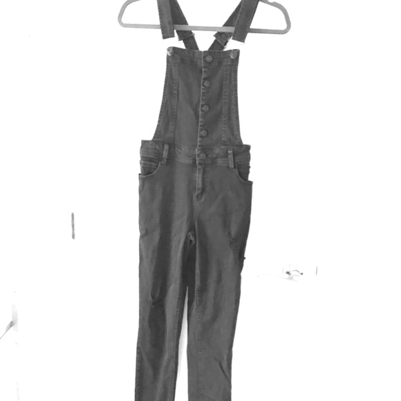Black washed denim overalls!! - Picture 2 of 3